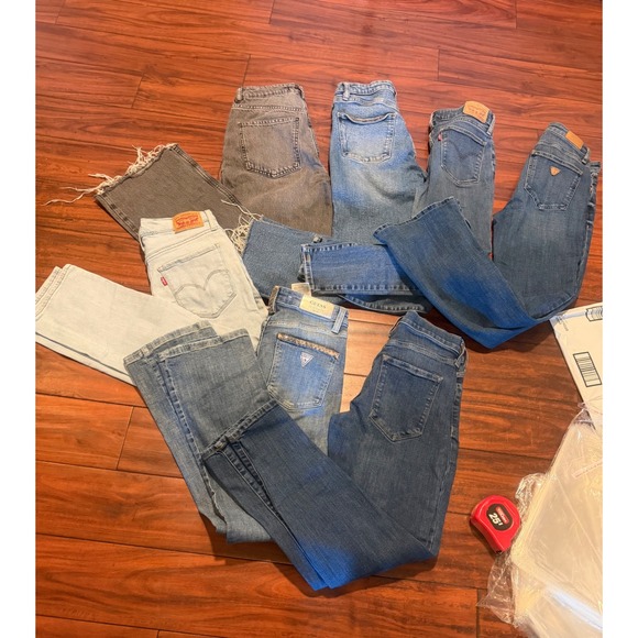 Levi's Denim - 7pc Womens Jeans Bundle Sz 26 Zara Levis Banana Republic Guess Denim Lot